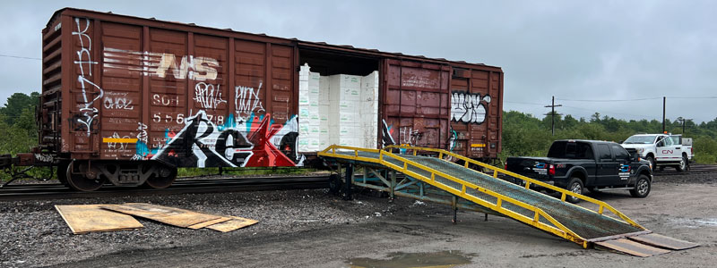 Box Car with Peper pulp load adjustment
