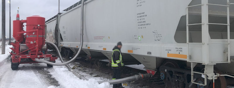 PVC Resin Transfer in Railcar