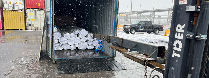 steel pipe transloading